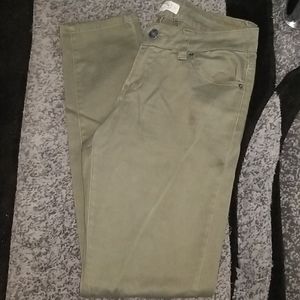 Olive Green skinny pants